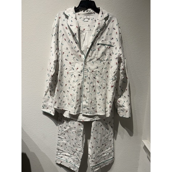 Petite Plume Men's Flannel Pajama Set Après Ski 100% Cotton Size L & XL Holiday - Picture 4 of 16